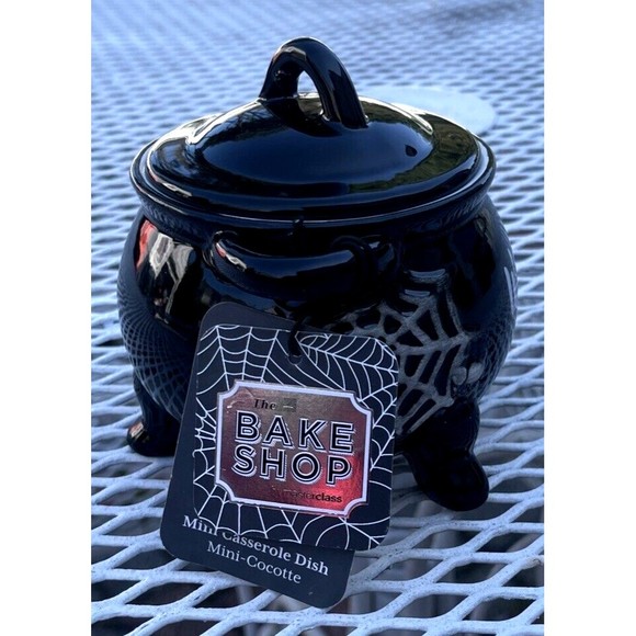 ***SOLD*** The Bakeshop Witch's Brew Halloween Cauldron Rare HTF Gloss Black - Picture 7 of 8